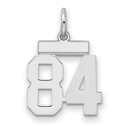 Sterlingsilber Silber/rhodiniert Poliert Zahl 84 Charm