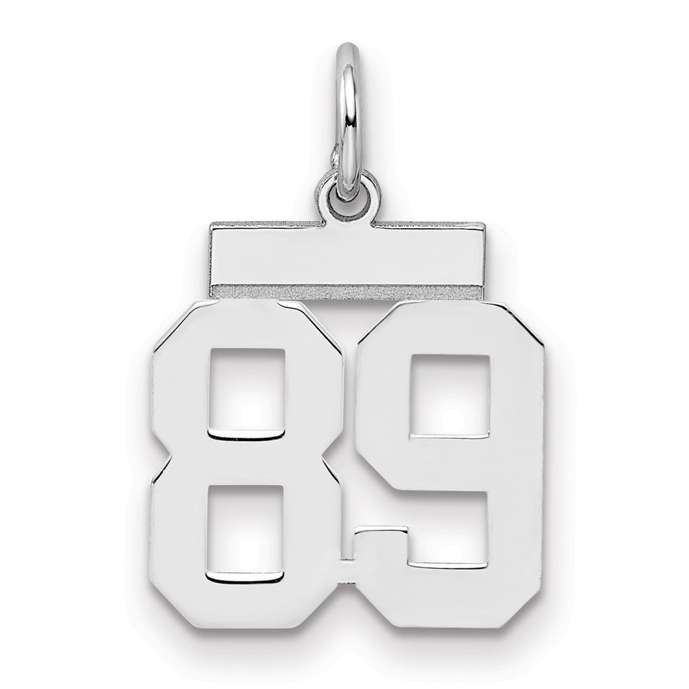 Sterlingsilber Silber/rhodiniert Poliert Zahl 89 Charm