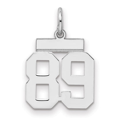 Sterlingsilber Silber/rhodiniert Poliert Zahl 89 Charm