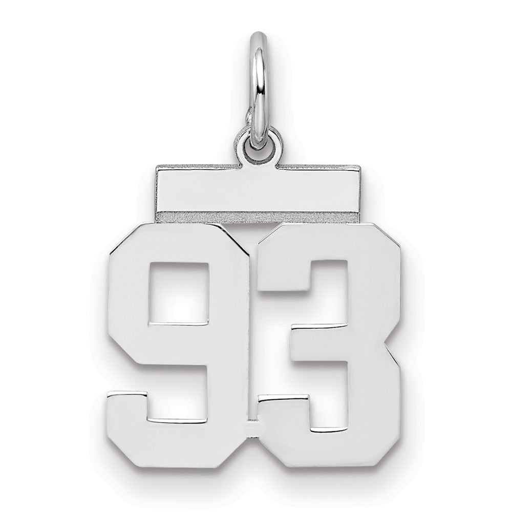 Sterlingsilber Silber/rhodiniert Poliert Zahl 93 Charm