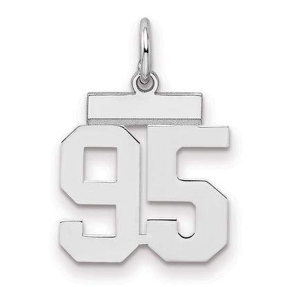 Sterlingsilber Silber/rhodiniert Poliert Zahl 95 Charm