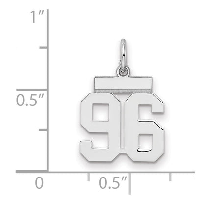 Sterlingsilber Silber/rhodiniert Poliert Zahl 96 Charm