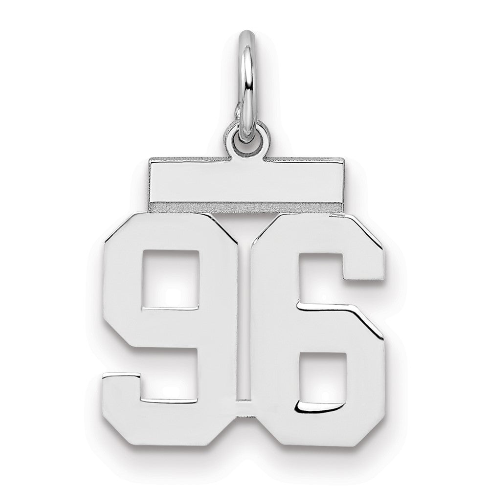 Sterlingsilber Silber/rhodiniert Poliert Zahl 96 Charm