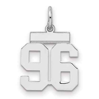 Sterlingsilber Silber/rhodiniert Poliert Zahl 96 Charm
