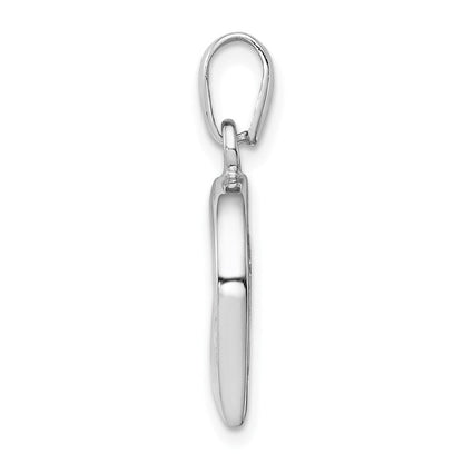 Sterlingsilber Rhodiniert Zirkonia Herz Ohrring und Anhänger Set