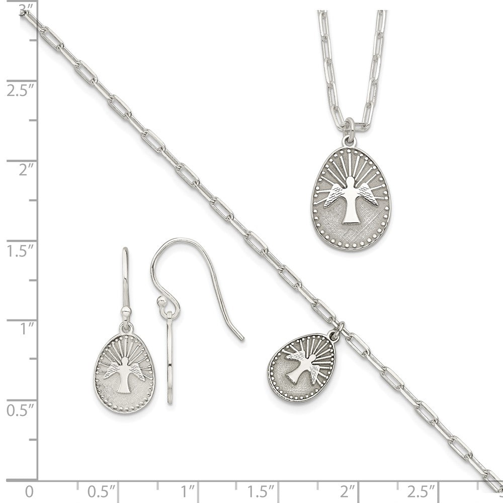 Sterlingsilber Taube Halskette/bracelet/earrings Set