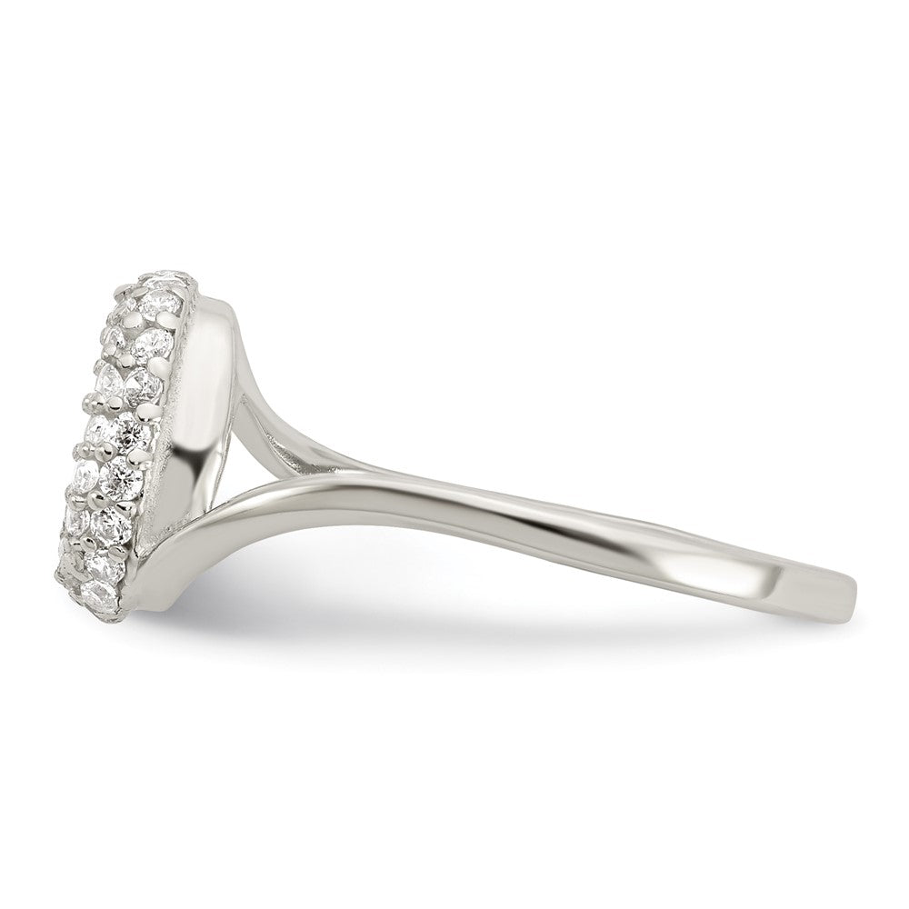 Sterlingsilber 16 in mit 1.5 Verlängerung. Zirkonia Oval Halskette, Ohrringe, Ring Set