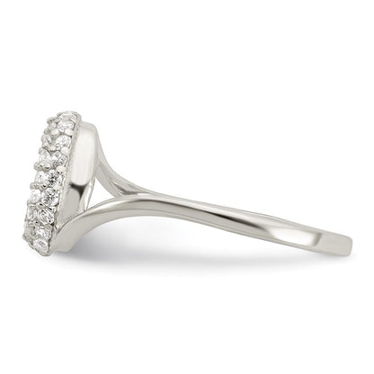 Sterlingsilber 16 in mit 1.5 Verlängerung. Zirkonia Oval Halskette, Ohrringe, Ring Set