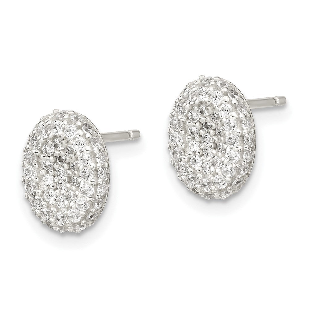 Sterlingsilber 16 in mit 1.5 Verlängerung. Zirkonia Oval Halskette, Ohrringe, Ring Set