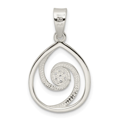 Sterlingsilber Zirkonia in Tropfen Anhänger und Ohrringe Set