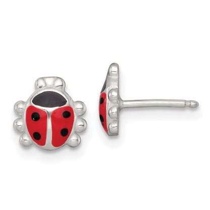 Sterlingsilber Emailliert Damen Bug Kinder Ohrringe und Halskette Set