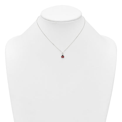 Sterlingsilber Emailliert Damen Bug Kinder Ohrringe und Halskette Set