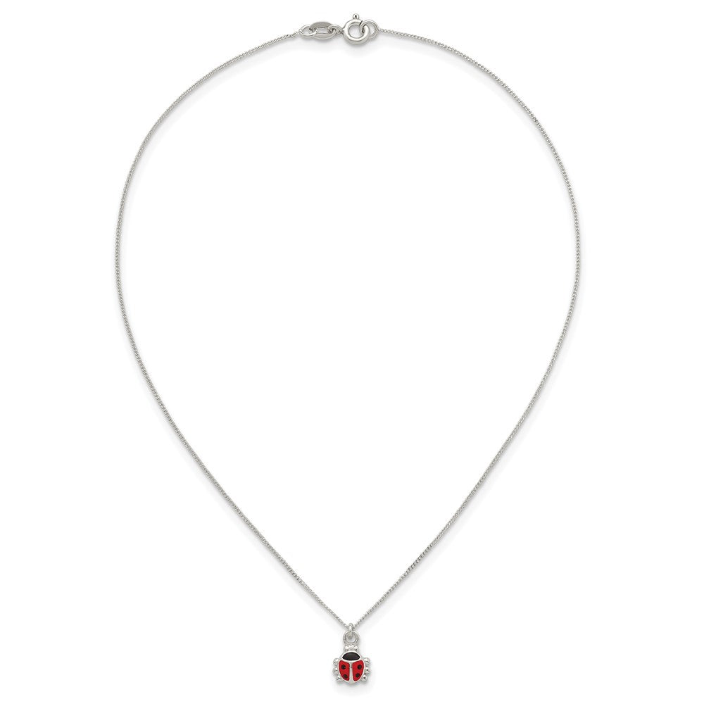Sterlingsilber Emailliert Damen Bug Kinder Ohrringe und Halskette Set
