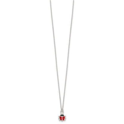 Sterlingsilber Emailliert Damen Bug Kinder Ohrringe und Halskette Set