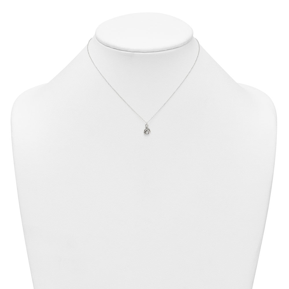 Sterlingsilber Zirkonia Engel Kinder Stecker Ohrring und Halskette Set