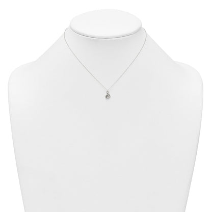 Sterlingsilber Zirkonia Engel Kinder Stecker Ohrring und Halskette Set