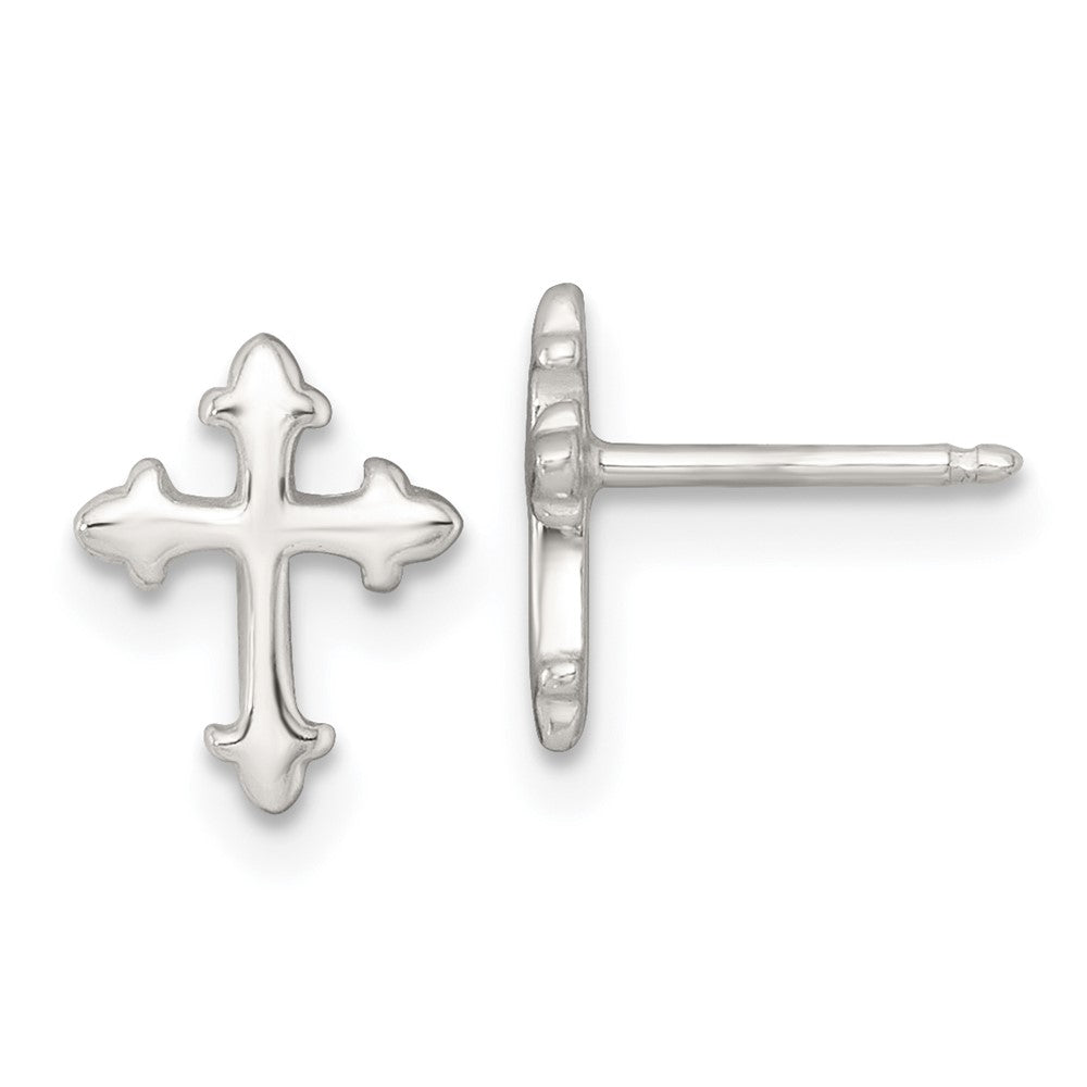 Sterlingsilber Poliert Kreuz Kinder Ohrring/necklace Set