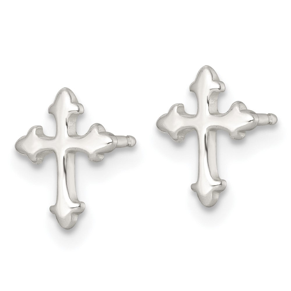 Sterlingsilber Poliert Kreuz Kinder Ohrring/necklace Set