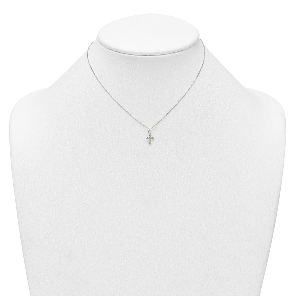 Sterlingsilber Poliert Kreuz Kinder Ohrring/necklace Set