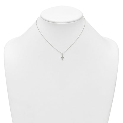 Sterlingsilber Poliert Kreuz Kinder Ohrring/necklace Set