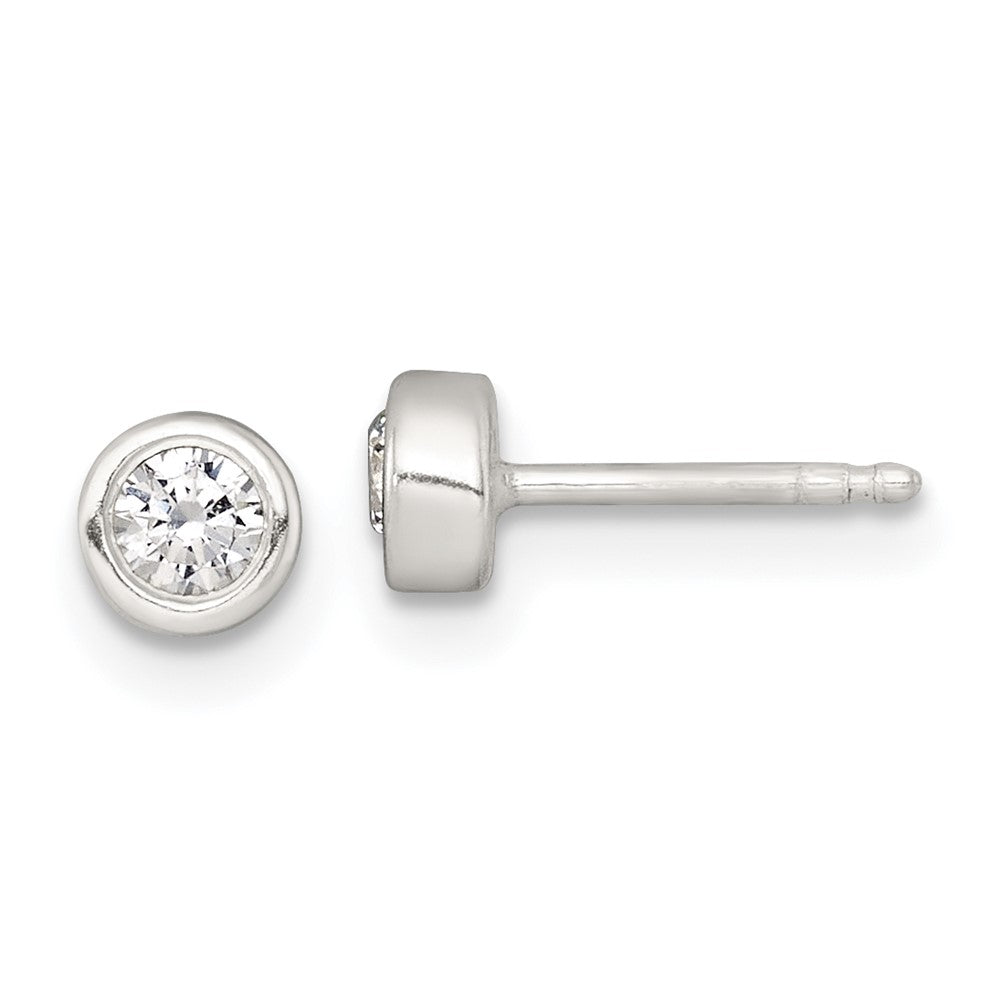 Sterlingsilber Zirkonia Kinder Stecker Ohrring und Halskette Set