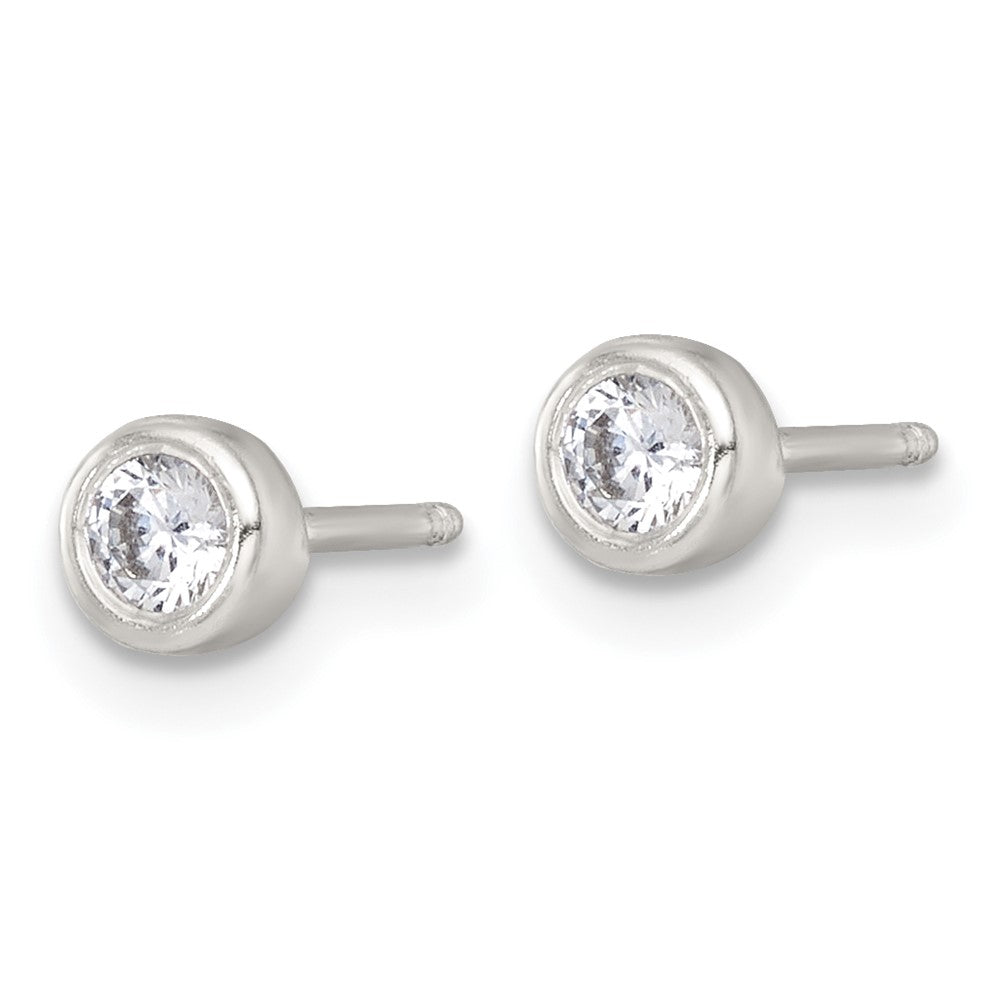 Sterlingsilber Zirkonia Kinder Stecker Ohrring und Halskette Set