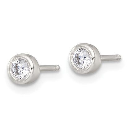 Sterlingsilber Zirkonia Kinder Stecker Ohrring und Halskette Set