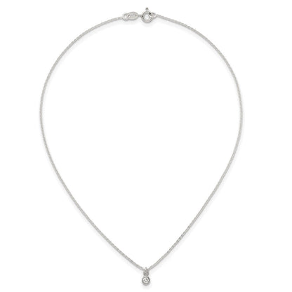 Sterlingsilber Zirkonia Kinder Stecker Ohrring und Halskette Set