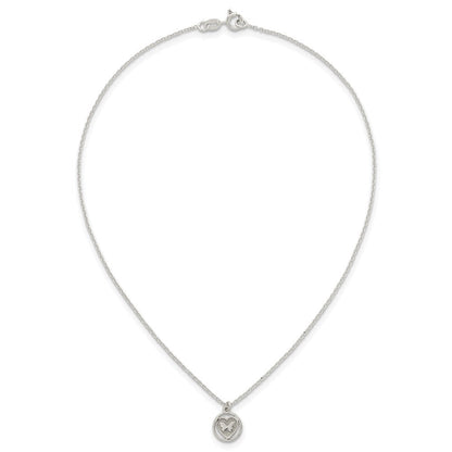 Sterlingsilber Schmetterling Herz Kinder Stecker Ohrring und Halskette Set