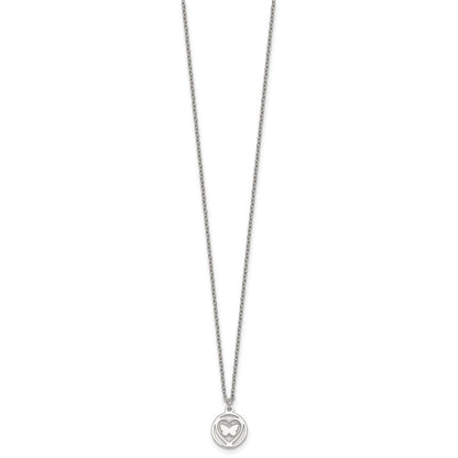 Sterlingsilber Schmetterling Herz Kinder Stecker Ohrring und Halskette Set