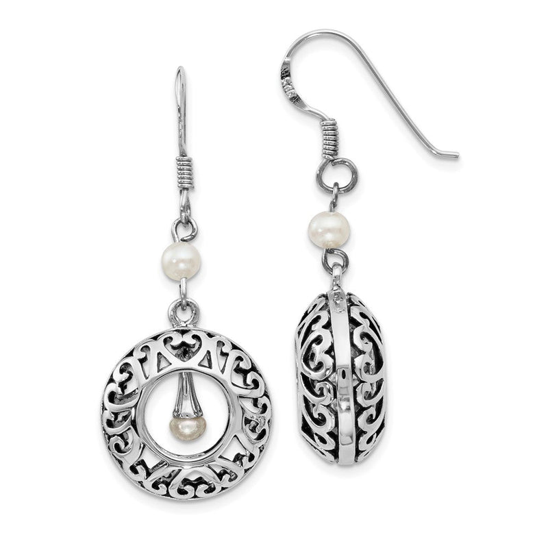 Sterlingsilber Sentimental Expressions Rhodiniert Antikisiert Fw Zucht Pearls Of Wisdom Ohrhänger