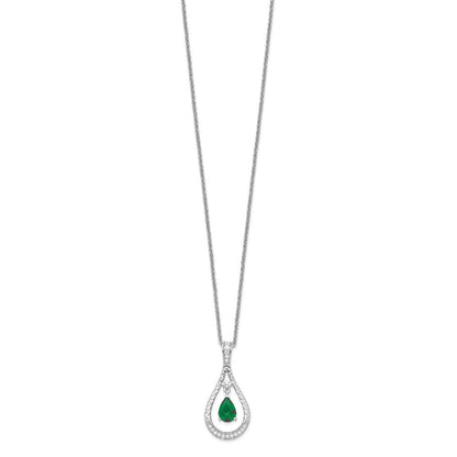 Sterlingsilber Sentimental Expressions Rhodiniert May Zirkonia Stein Never Forget Tear 18 Zoll Geburtsstein Halskette