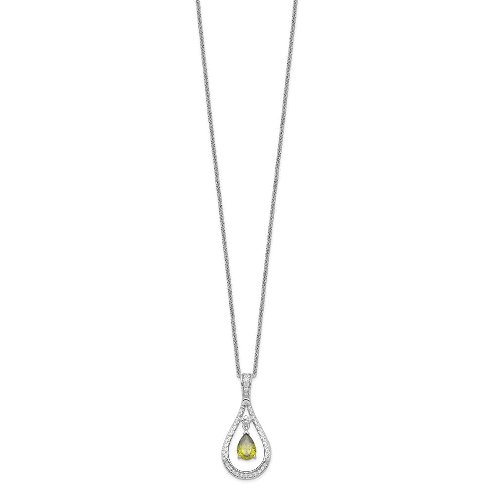 Sterlingsilber Sentimental Expressions Rhodiniert Aug. Zirkonia Stein Never Forget Tear 18 Zoll Geburtsstein Halskette