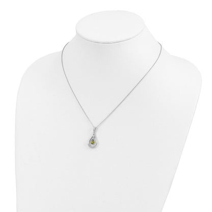 Sterlingsilber Sentimental Expressions Rhodiniert Aug. Zirkonia Stein Never Forget Tear 18 Zoll Geburtsstein Halskette