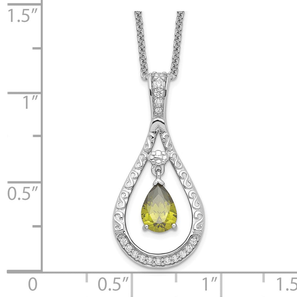 Sterlingsilber Sentimental Expressions Rhodiniert Aug. Zirkonia Stein Never Forget Tear 18 Zoll Geburtsstein Halskette