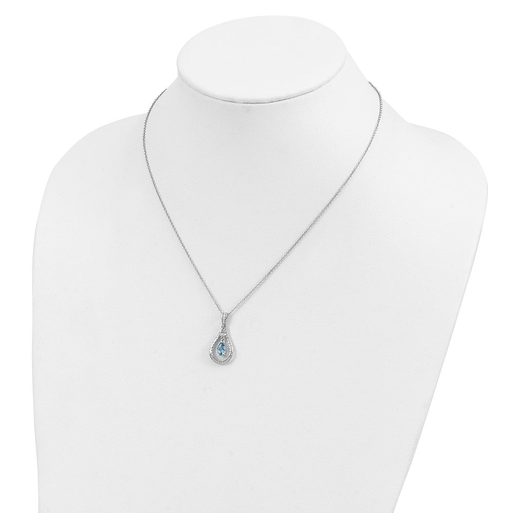 Sterlingsilber Sentimental Expressions Rhodiniert Dec. Zirkonia Stein Never Forget Tear 18 Zoll Geburtsstein Halskette