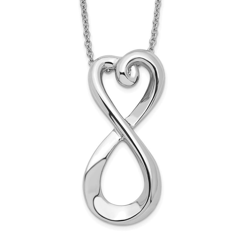 Sterlingsilber Sentimental Expressions Rhodiniert Poliert Infinite Liebe 18 Zoll Halskette