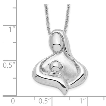 Sterlingsilber Sentimental Expressions Rhodiniert Poliert Maternal Bond 18 Zoll Halskette