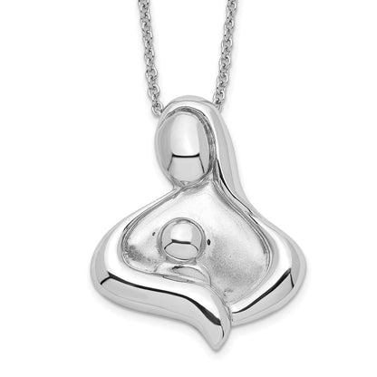 Sterlingsilber Sentimental Expressions Rhodiniert Poliert Maternal Bond 18 Zoll Halskette