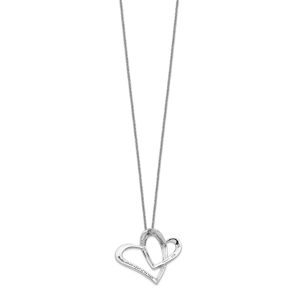 Sterlingsilber Sentimental Expressions Rhodiniert Mutter A Part Of My Herz 18 Zoll Halskette