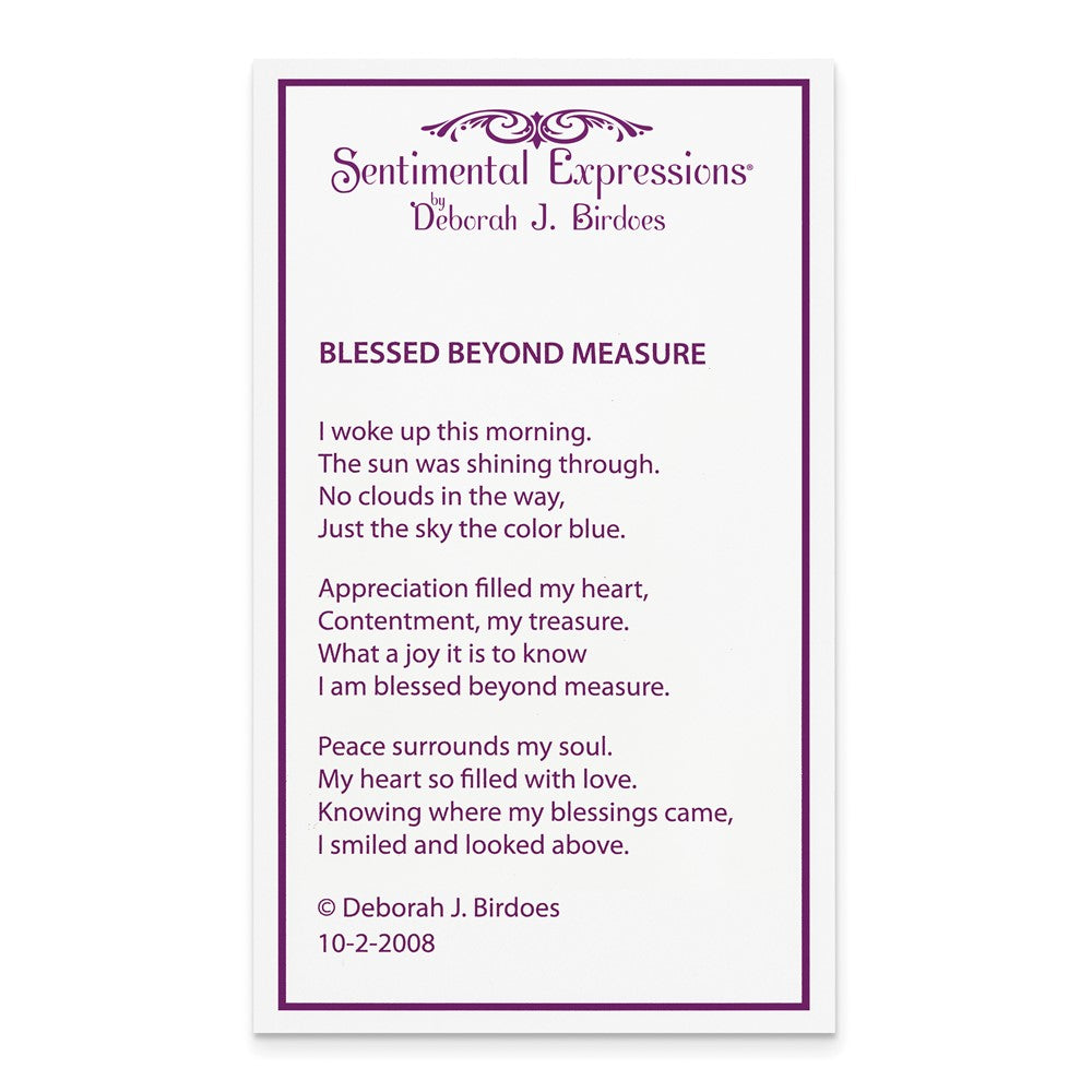 Sterlingsilber Sentimental Expressions Vergoldet Gesegnet Beyond Measure 18 Zoll Halskette