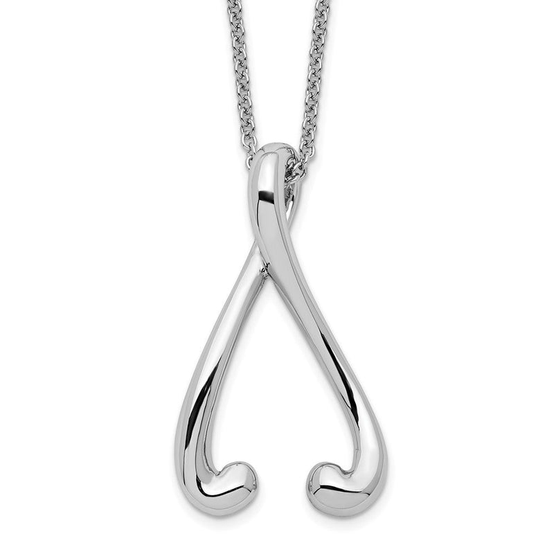 Sterlingsilber Sentimental Expressions Rhodiniert Poliert I Wunsch You The Beste 18 Zoll Halskette