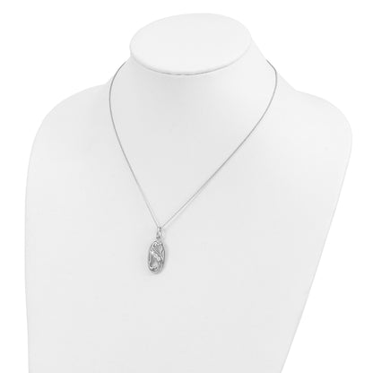 Sterlingsilber Sentimental Expressions Rhodiniert Zirkonia Beste Friends für Immer 18 Zoll Halskette