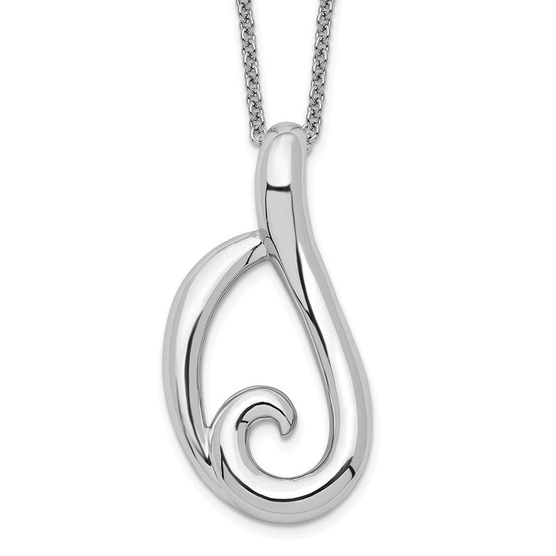 Sterlingsilber Sentimental Expressions Rhodiniert Freundschaft 18 Zoll Halskette
