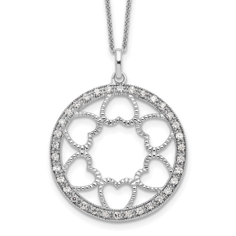 Sterlingsilber Sentimental Expressions Rhodiniert Zirkonia Fullness Of Blessings 18 Zoll Halskette
