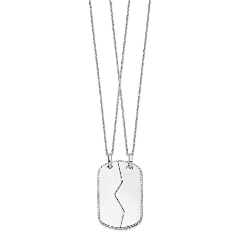 Sterlingsilber Sentimental Expressions Rhodiniert Antikisiert Military Erkennungsmarke For Zwei 18 Zoll Necklaces