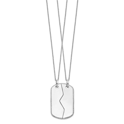 Sterlingsilber Sentimental Expressions Rhodiniert Antikisiert Military Erkennungsmarke For Zwei 18 Zoll Necklaces
