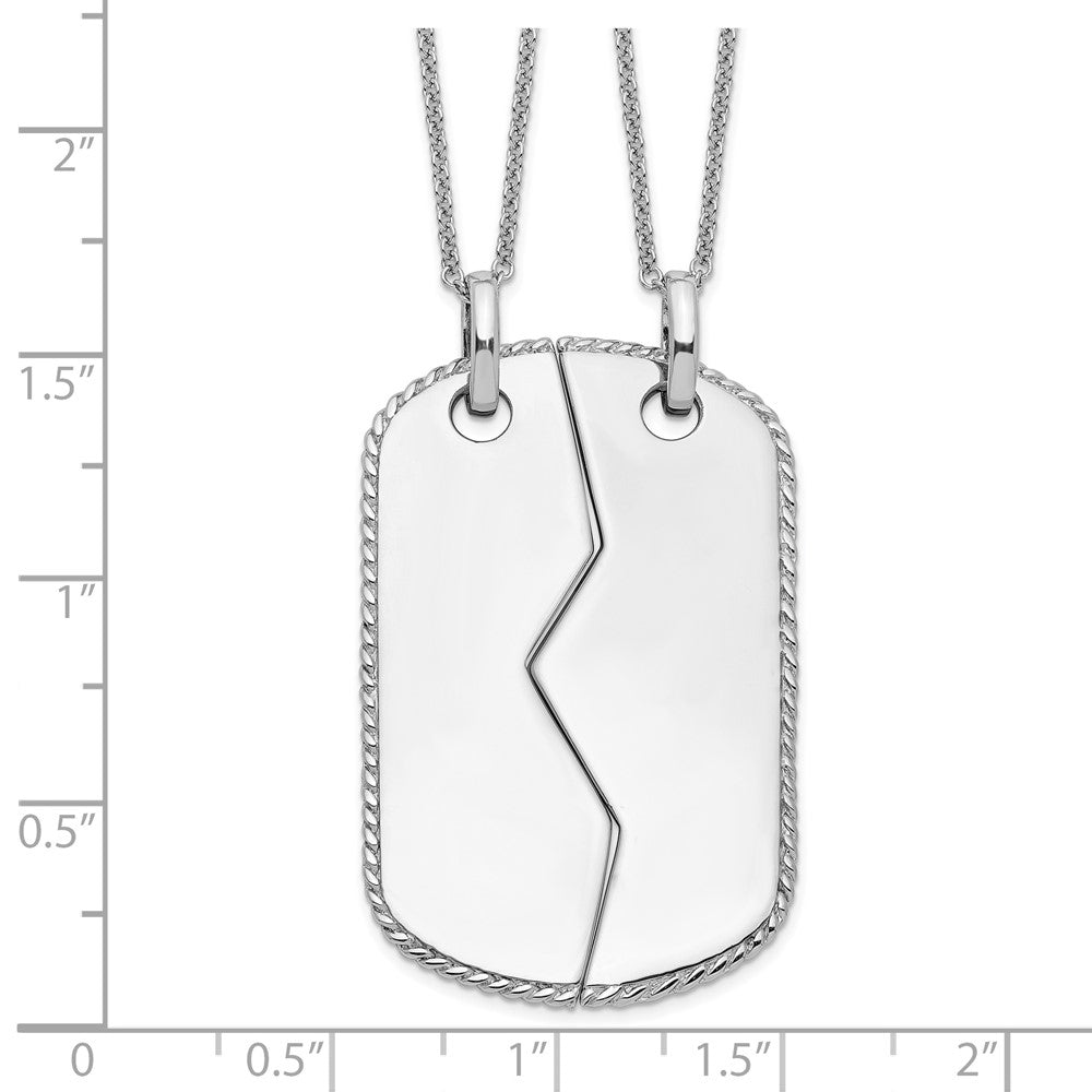 Sterlingsilber Sentimental Expressions Rhodiniert Antikisiert Military Erkennungsmarke For Zwei 18 Zoll Necklaces