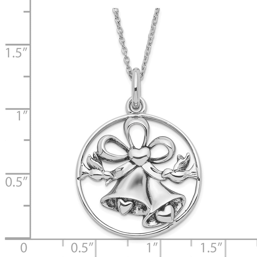 Sterlingsilber Antikisiert Hochzeit Day Bliss Bells Halskette