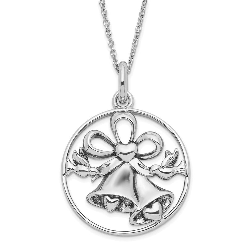 Sterlingsilber Antikisiert Hochzeit Day Bliss Bells Halskette